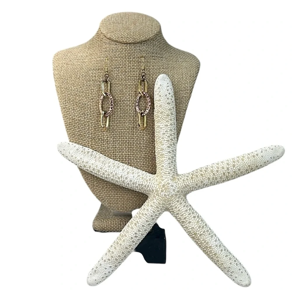 GOLD TONE & COPPER HAND CRAFTED EARRINGS